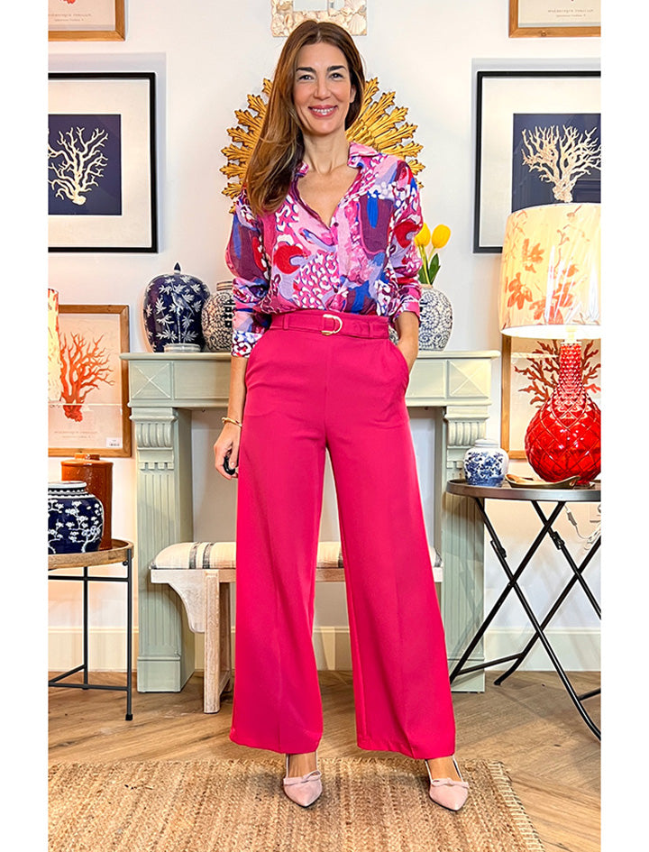 PANTALÓN FLEXIBLE CHIC FUCSIA ÚLTIMA S