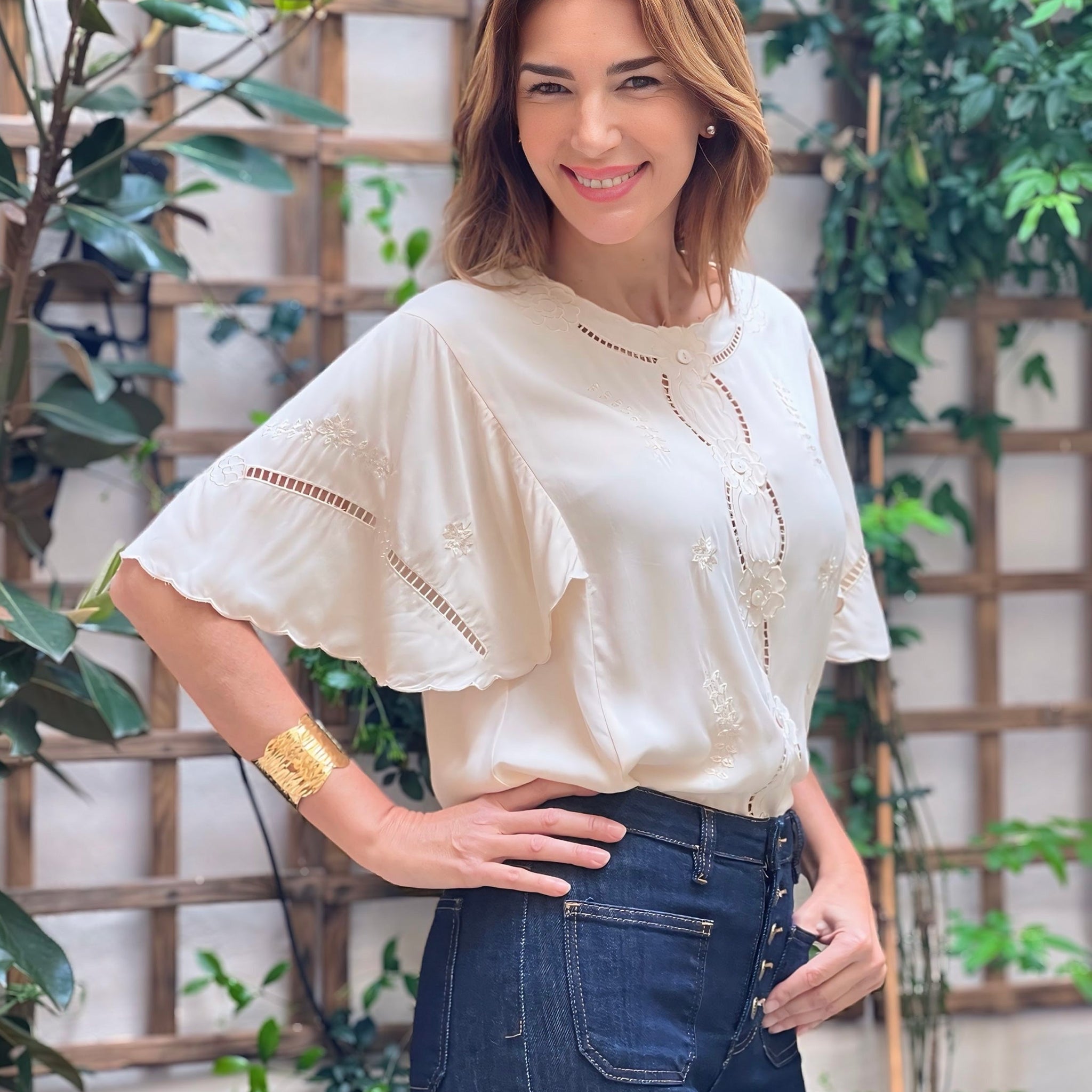 Look del día romántico y con nuevos jeans