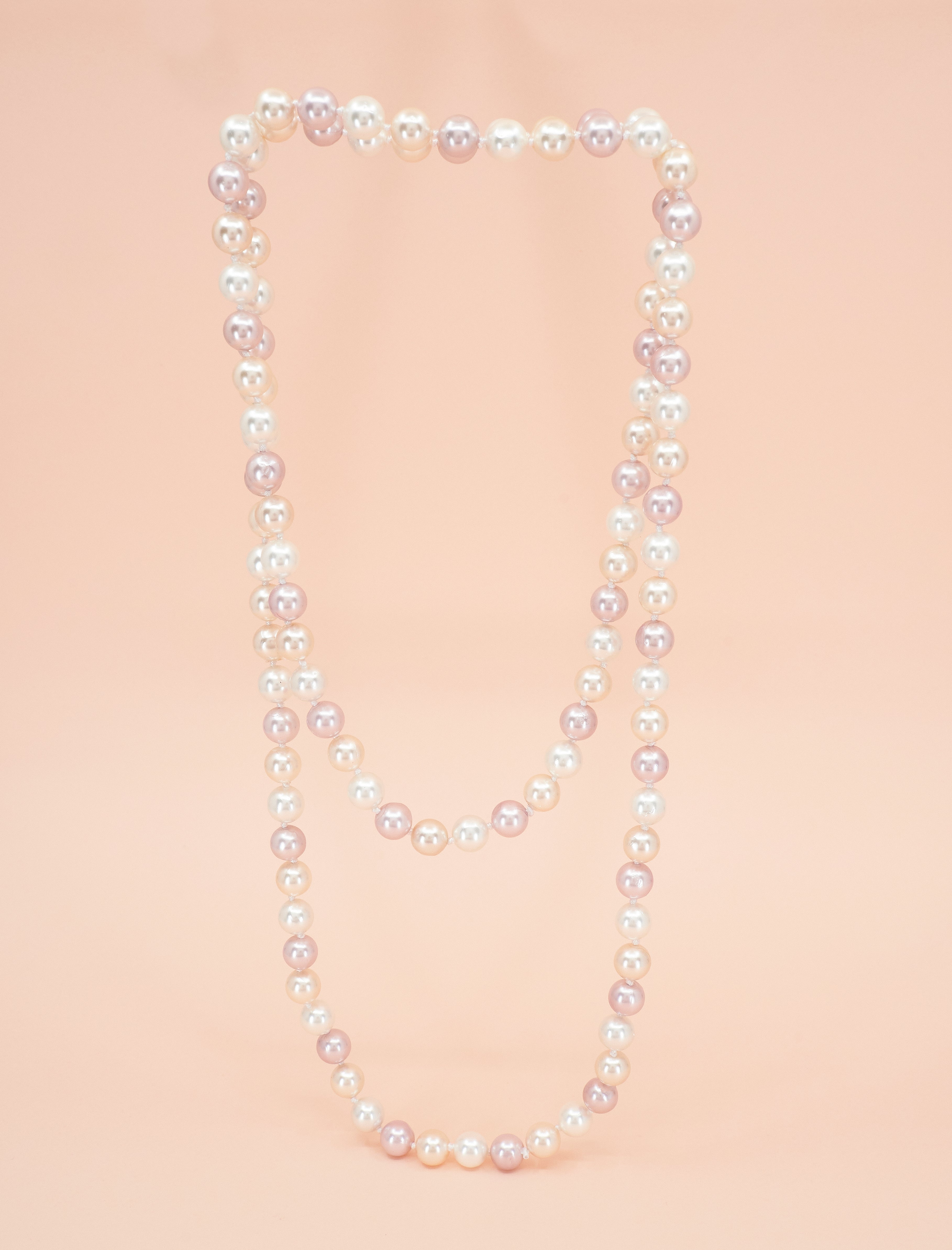 COLLAR PEARLS ROSADAS