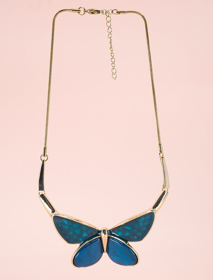 Collar mariposa chic verde