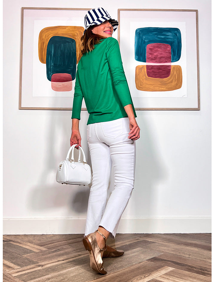 Camisa de viscosa para todo verde