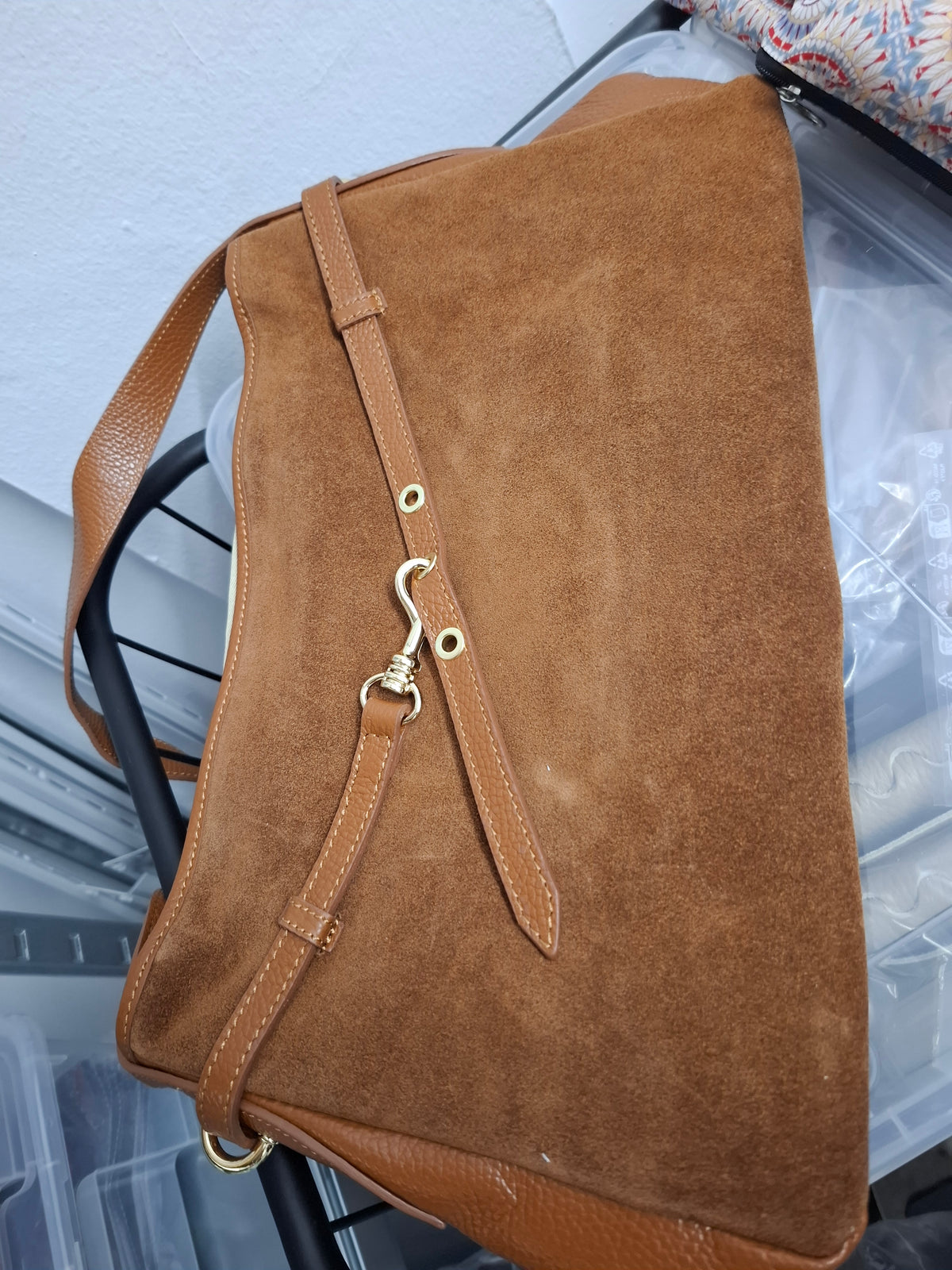 Bolso bandolera cuero chic