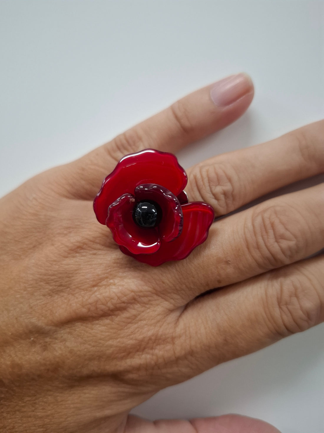 Anillo Flor Amapola