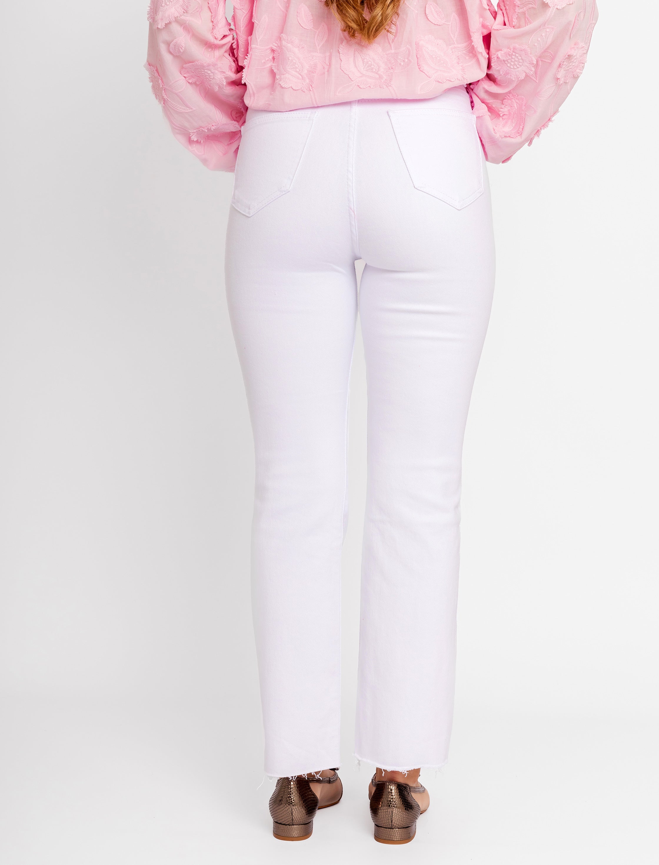 Jeans flare bonito blanco ÚLTIMA XS-M-L