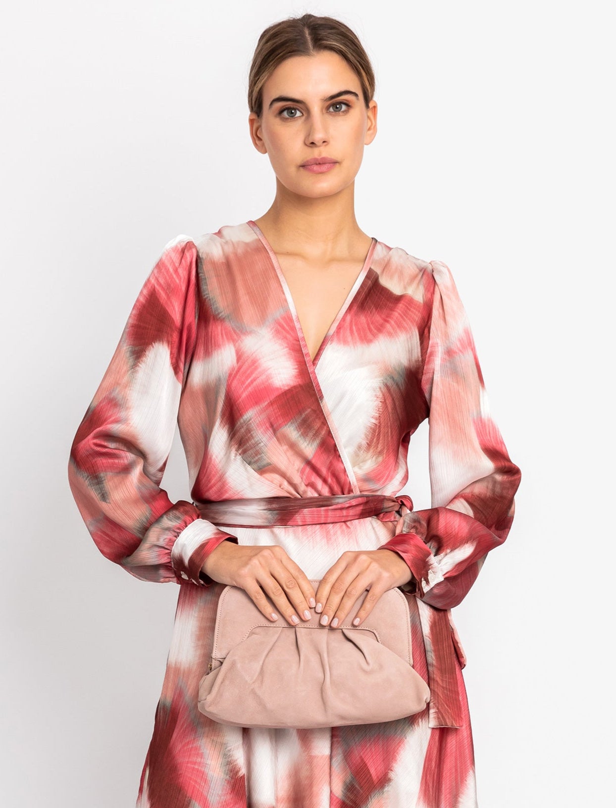 Bolso fruncido ideal nude