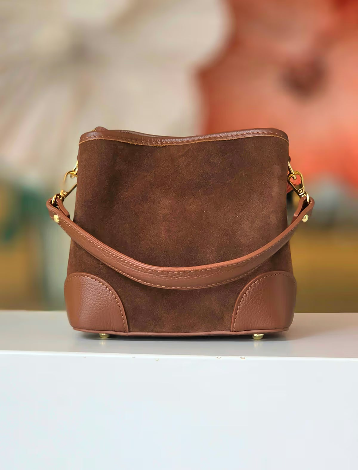 Bolso marrón bombonera très chic