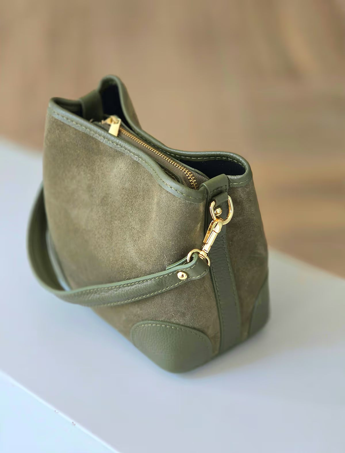 Bolso verde bombonera très chic