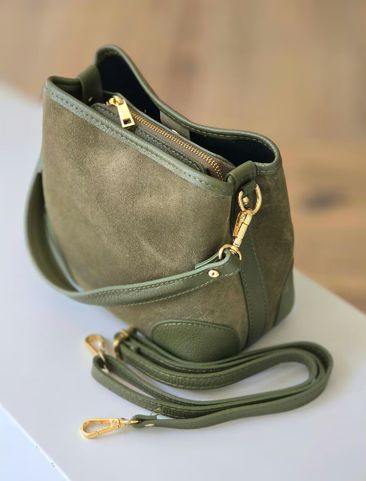 Bolso verde bombonera très chic
