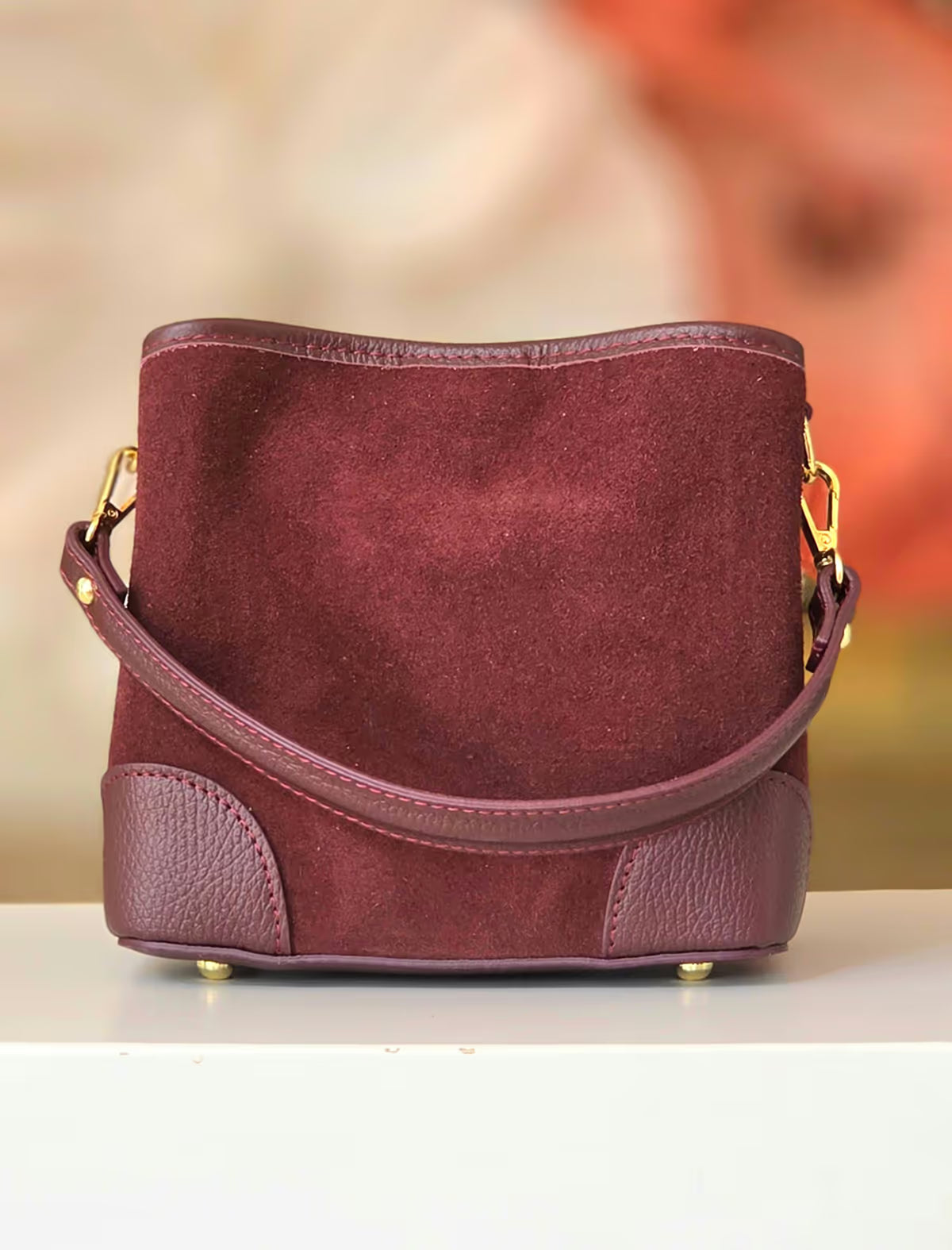 Bolso burdeos bombonera très chic