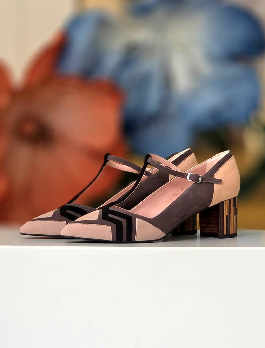 Letizia Nude mid-heel Mary Janes