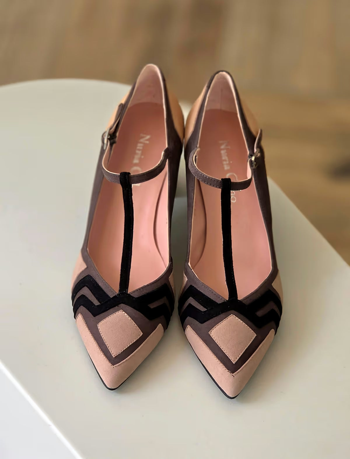 Letizia Nude mid-heel Mary Janes
