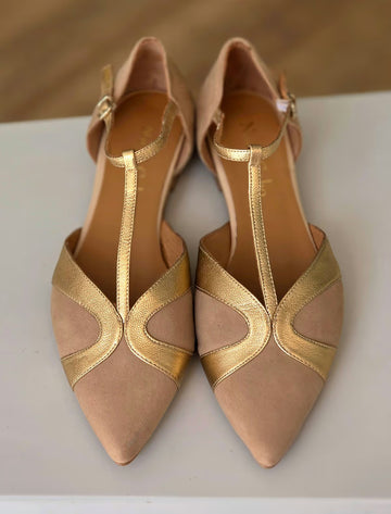 Bailarina Camel con pulsera chic