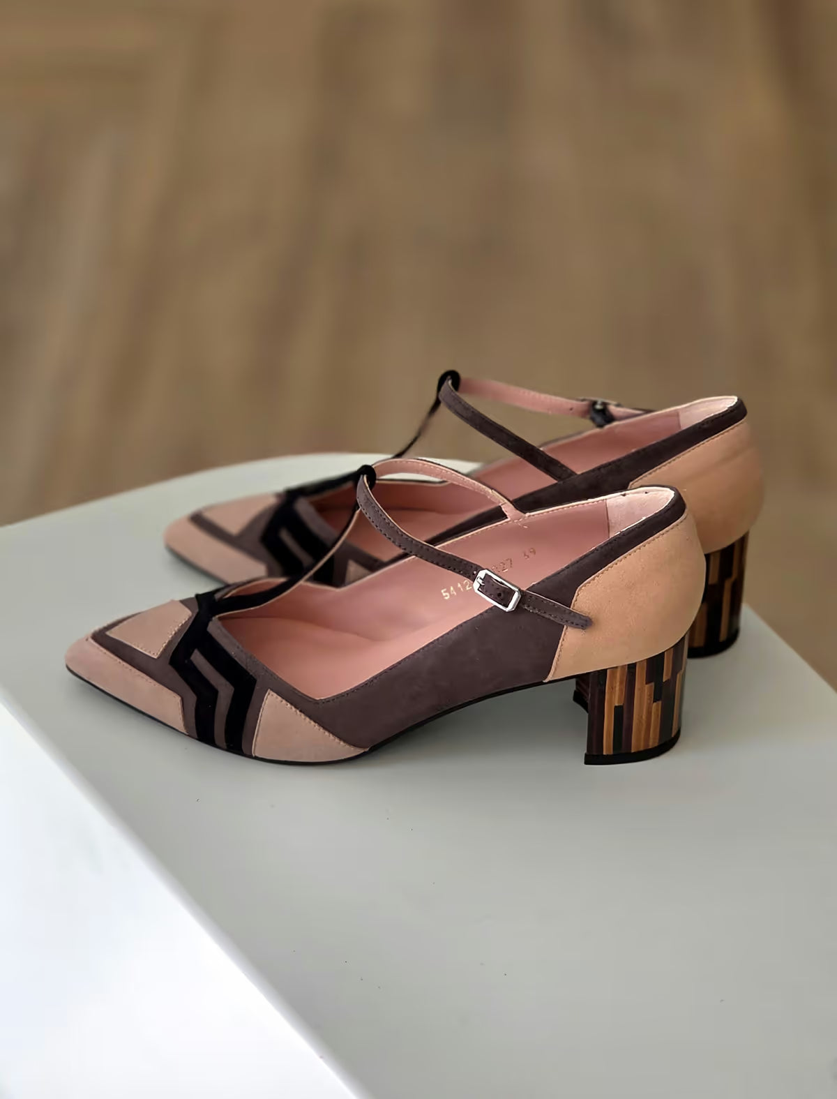 Letizia Nude mid-heel Mary Janes