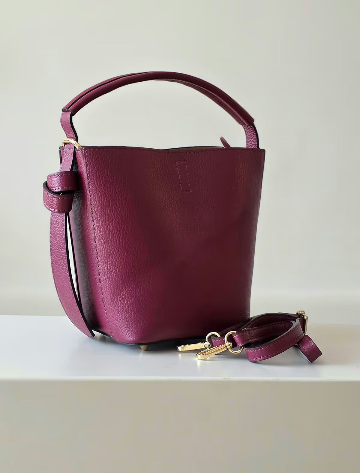 Bolso burdeos bombonera