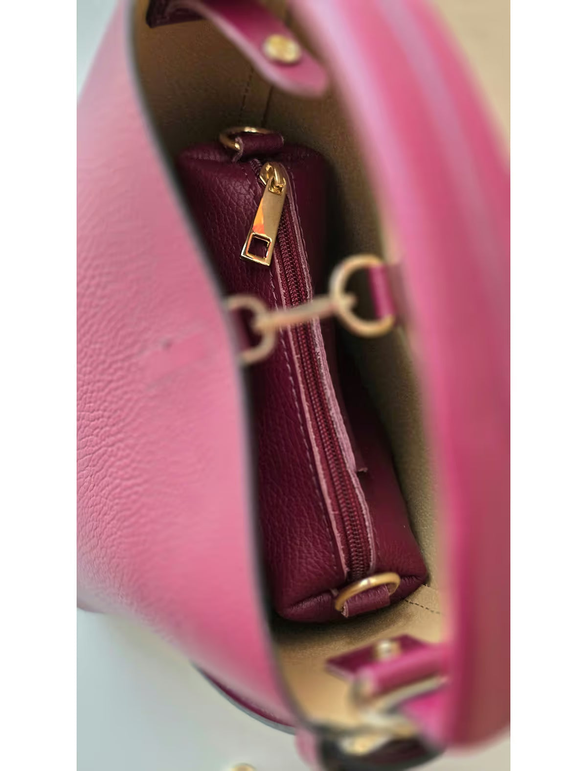 Bolso burdeos bombonera