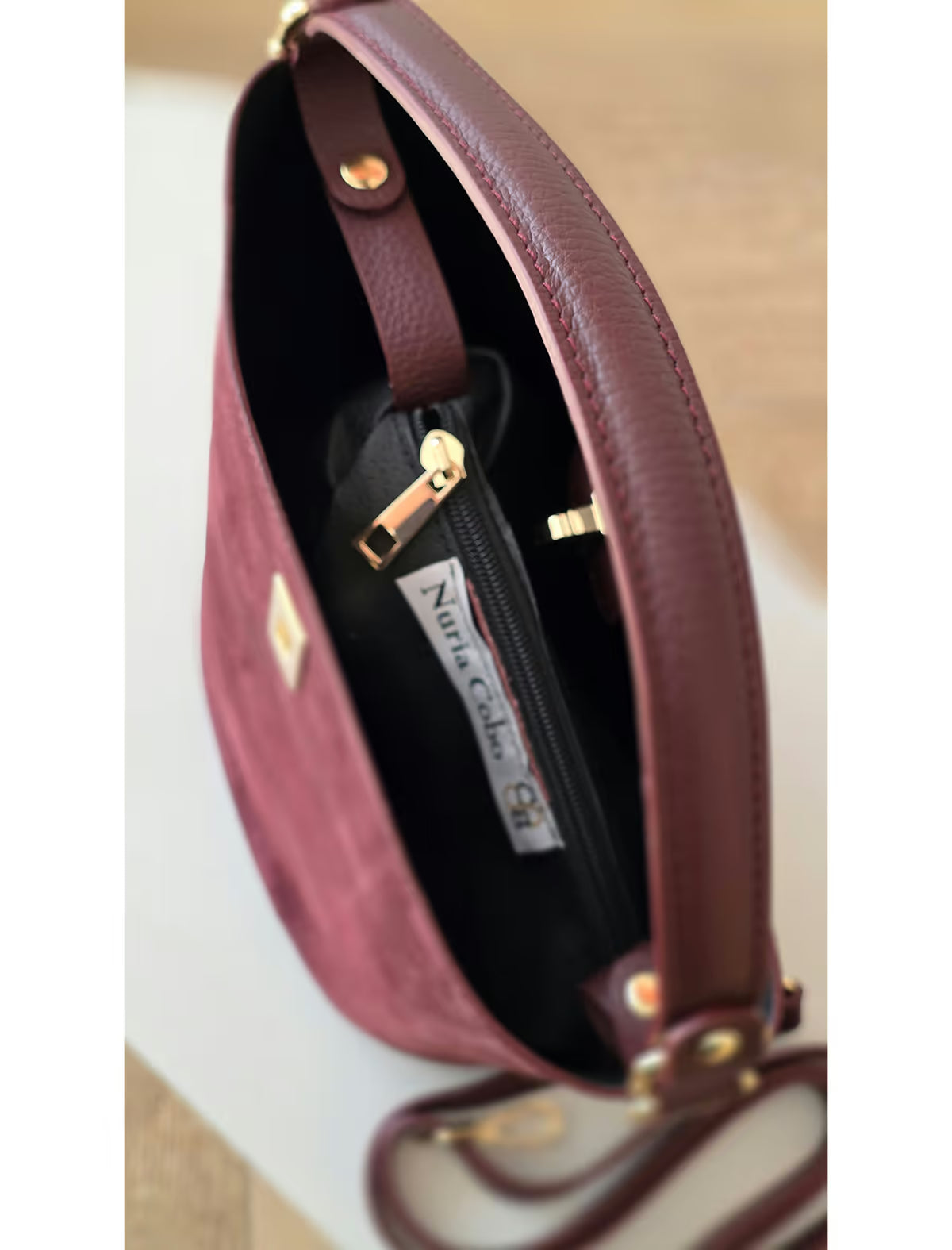 Bolso bombonera Burdeos Carlota
