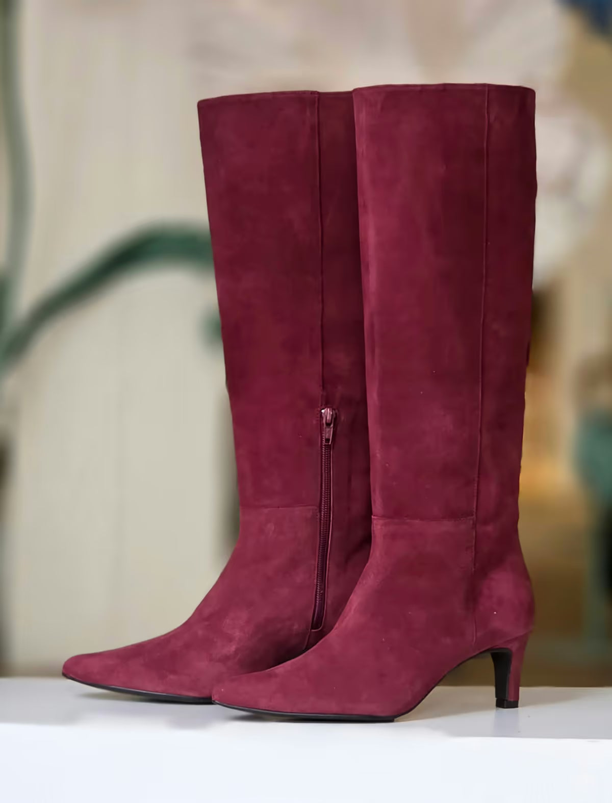 Bota Burdeos con tacón estilazo