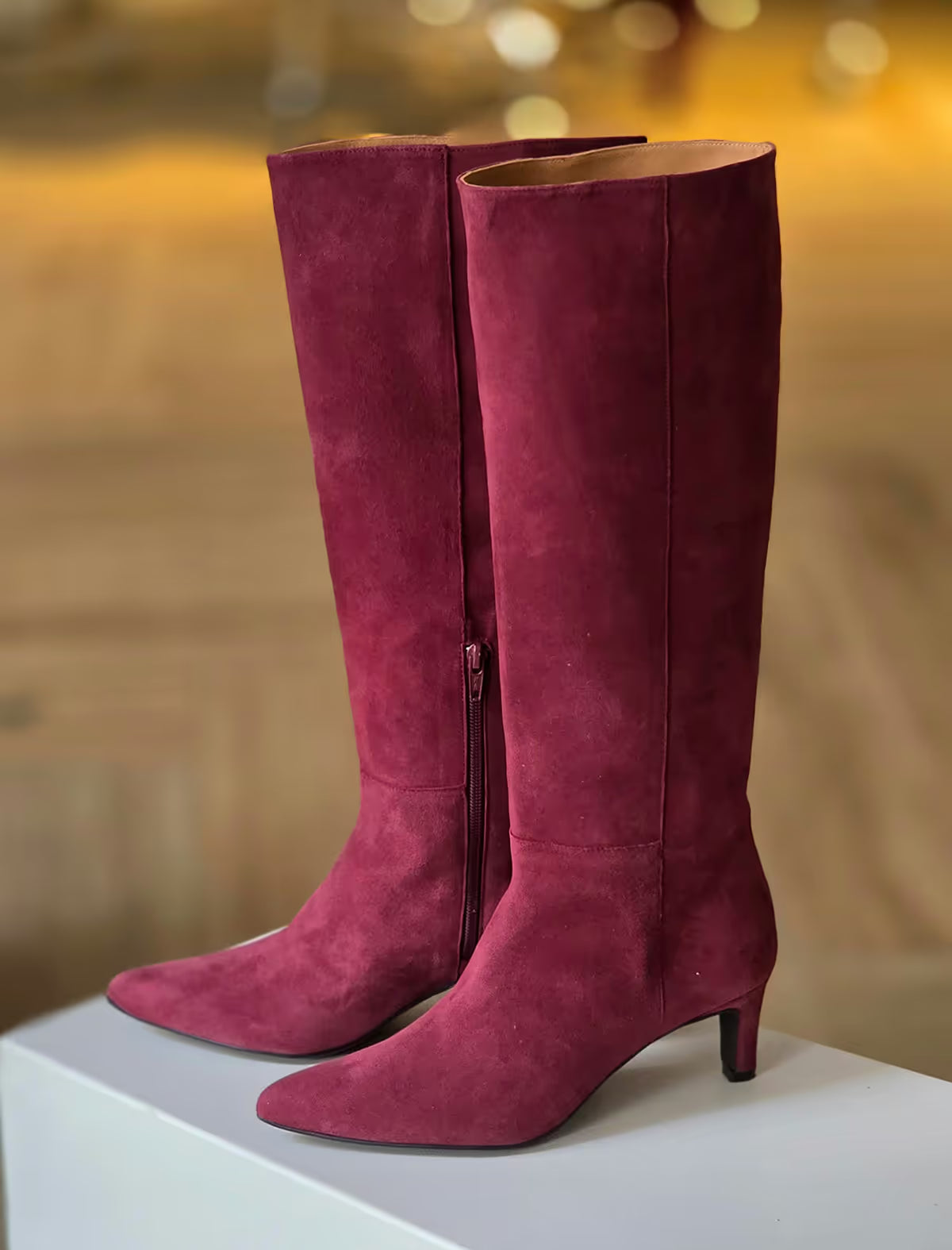 Bota Burdeos con tacón estilazo