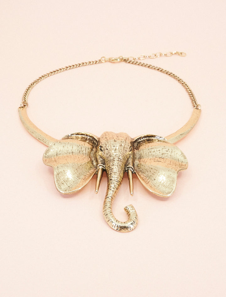 Elephant Sculpture Necklace
