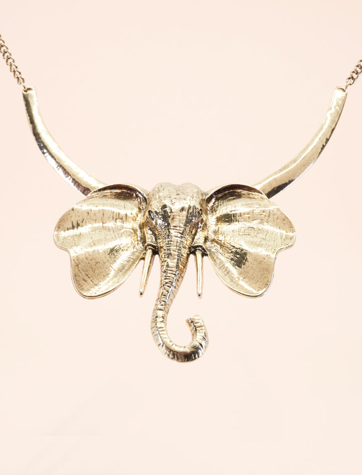 Elephant Sculpture Necklace