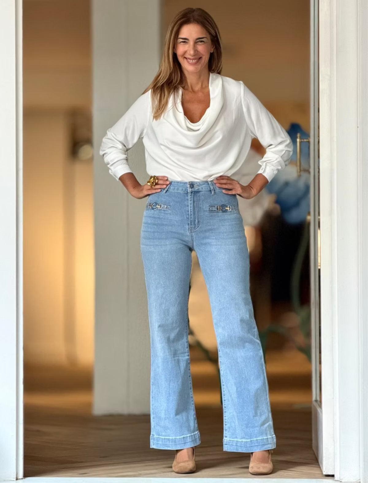 Pantalón vaquero jeans claro especial