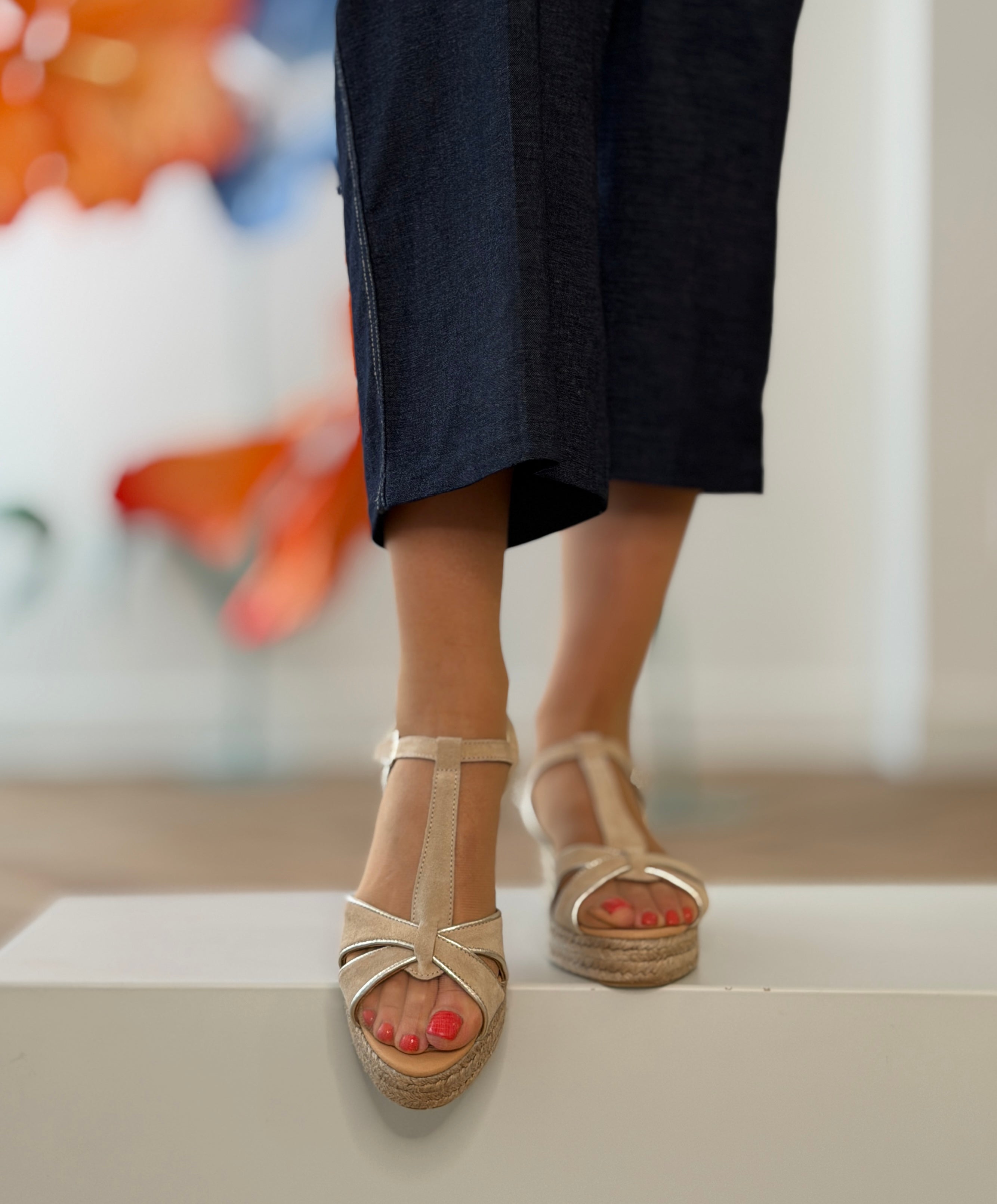 Alpargata de Cuña Sandalia Palma visón