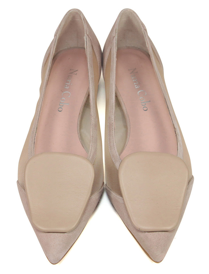 Bailarina de rejilla nude estilazo