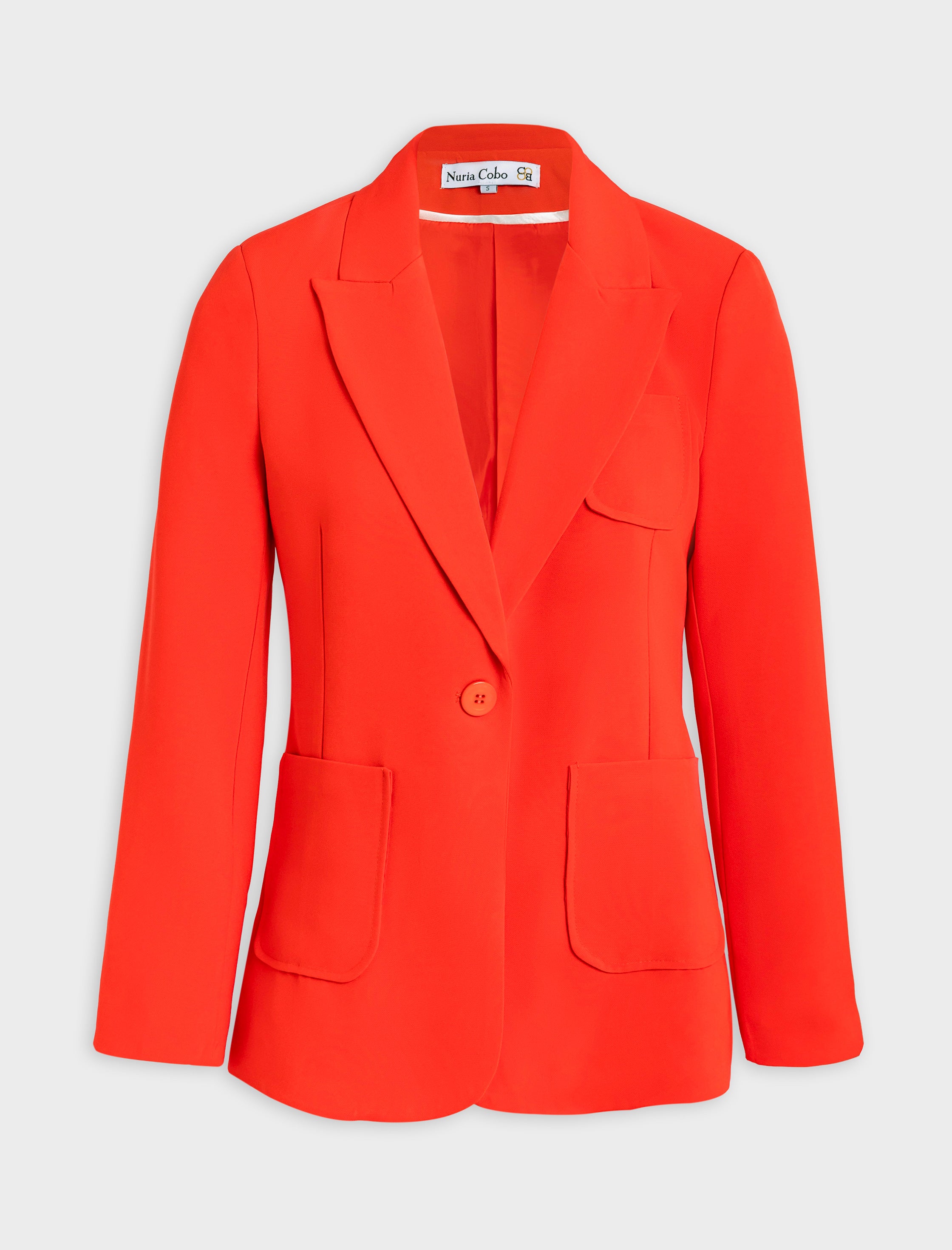 Chaqueta blazer chic coral