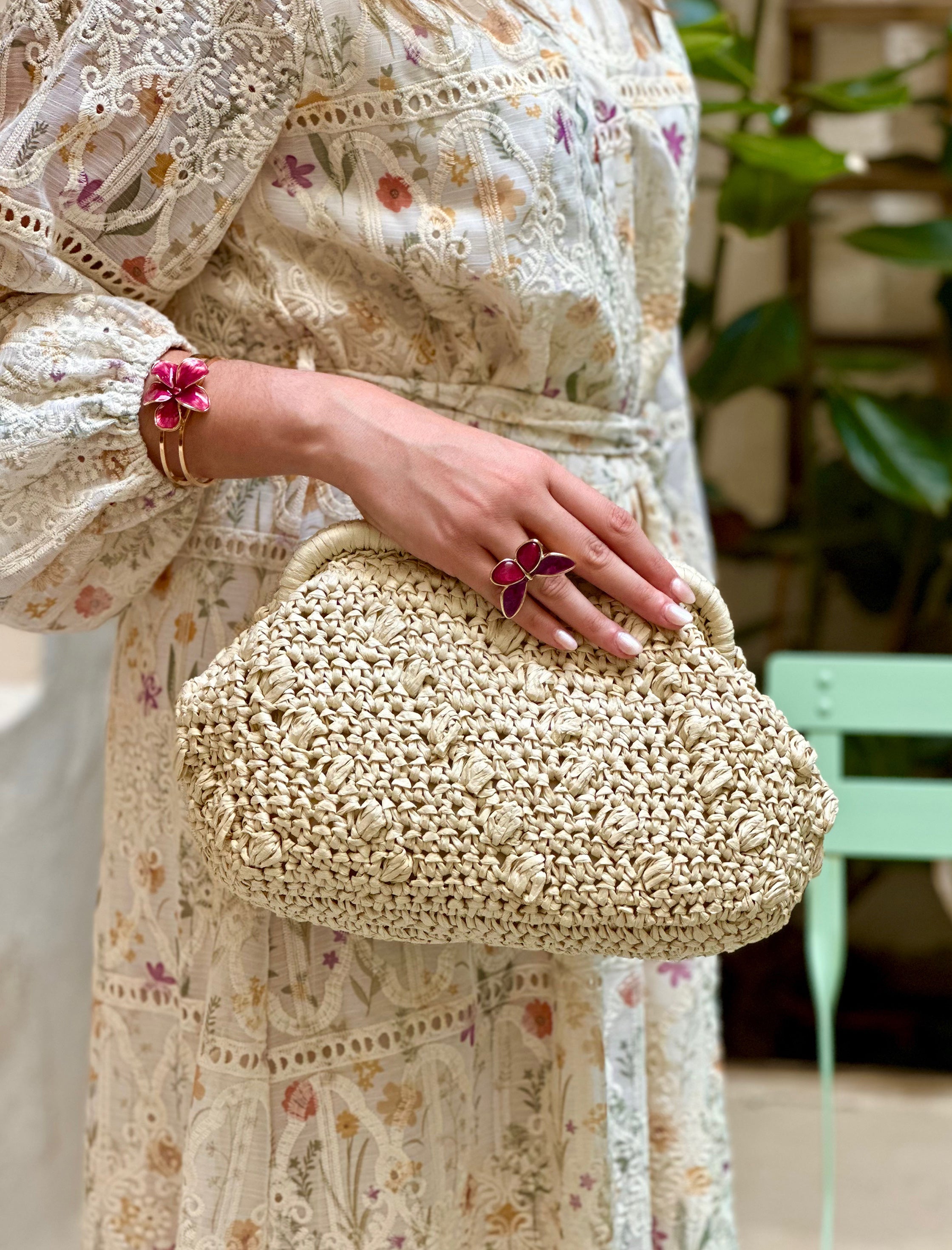 Brazalete Flor Fresa