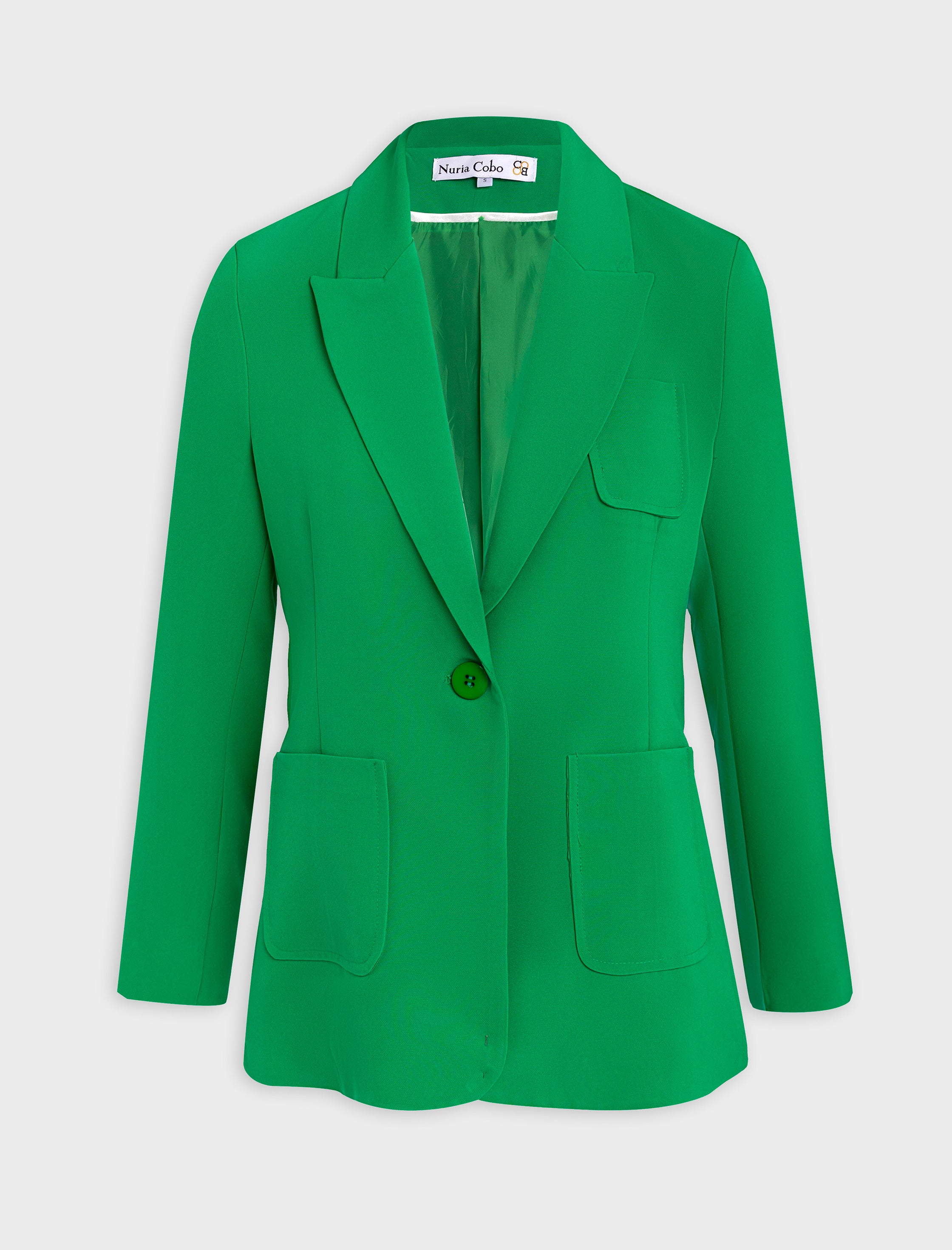Chaqueta blazer chic verde