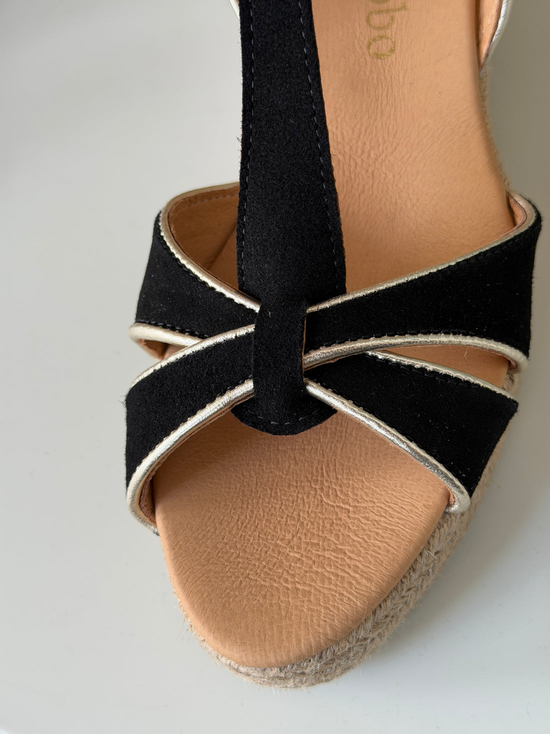 Alpargata de Cuña Sandalia Palma negro