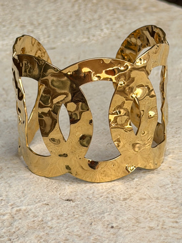 Brazalete trenzado dorado