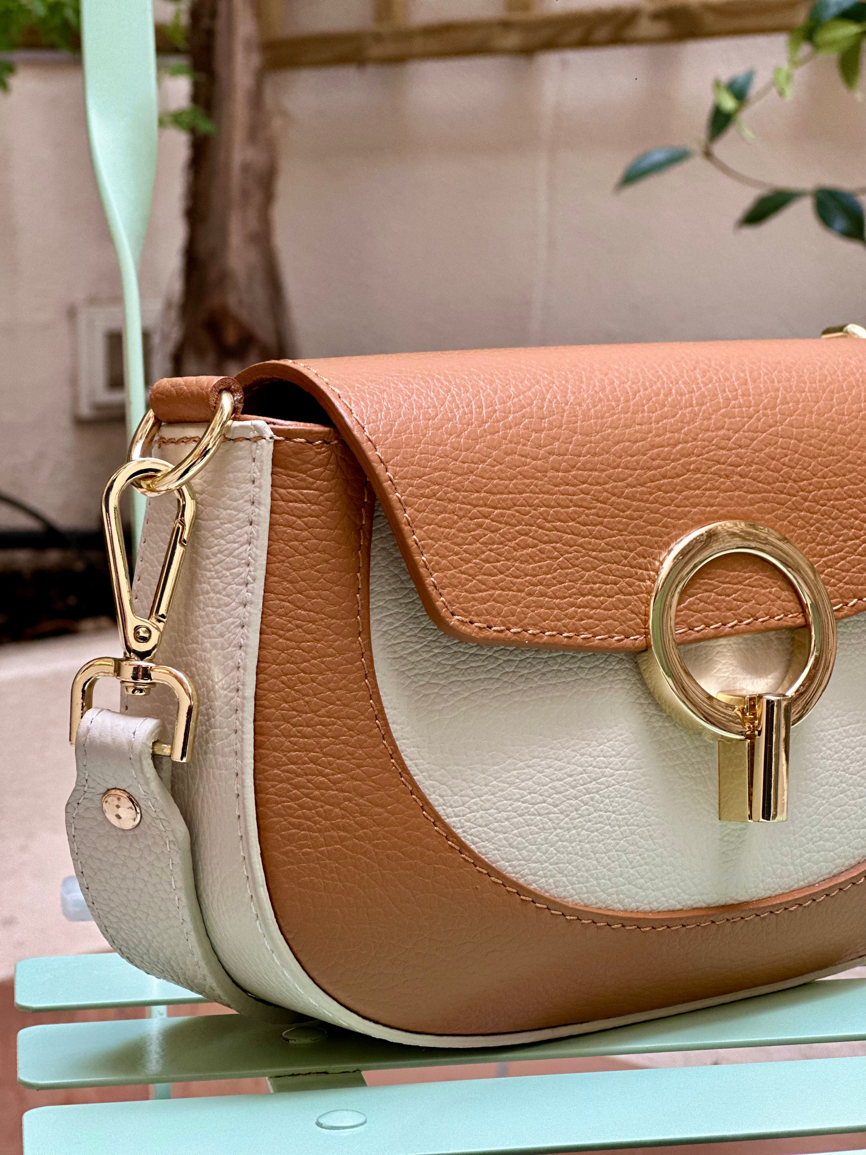 Bolso Alessandra beige/cuero