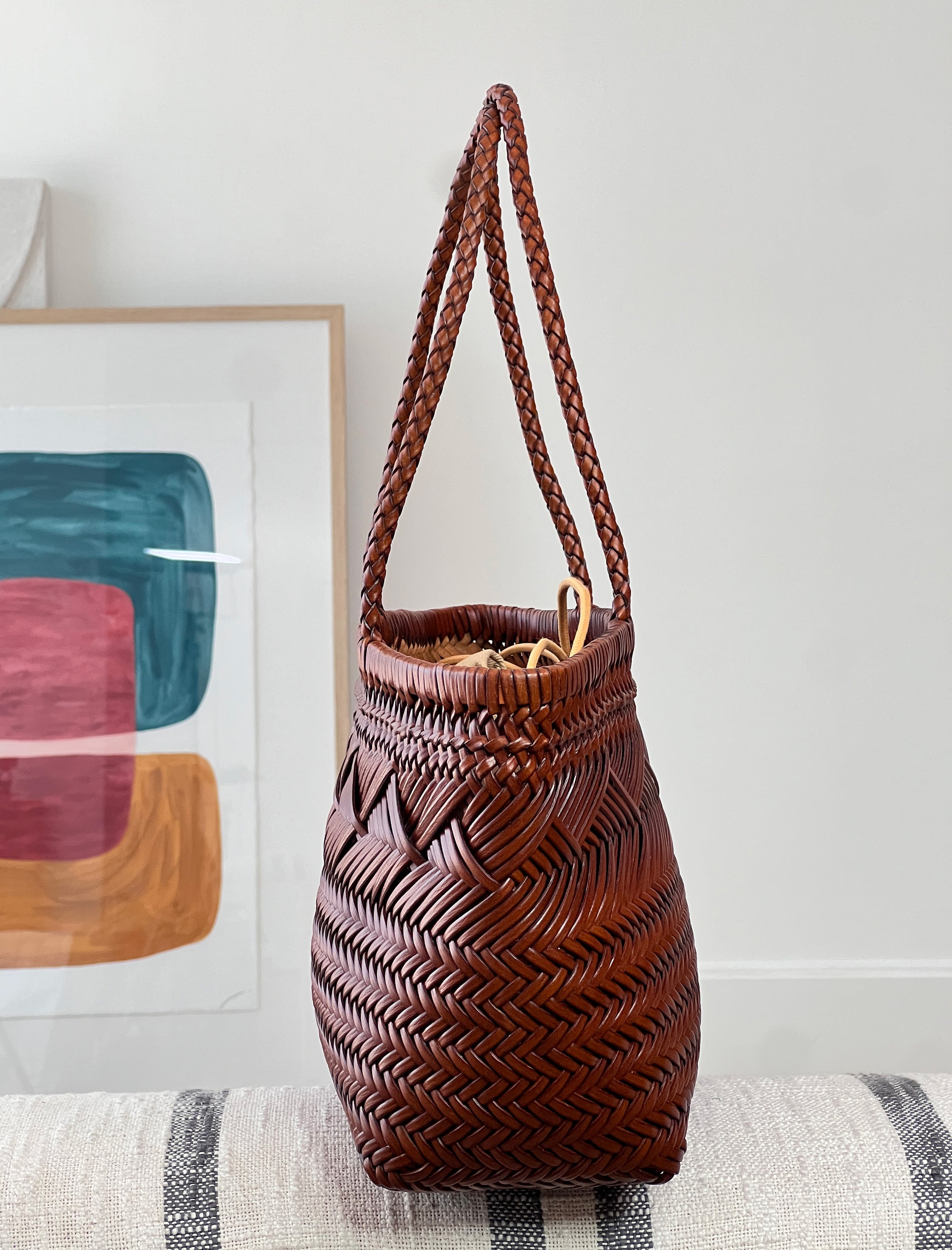 Bolso trenzado piel cuero Nuria Cobo