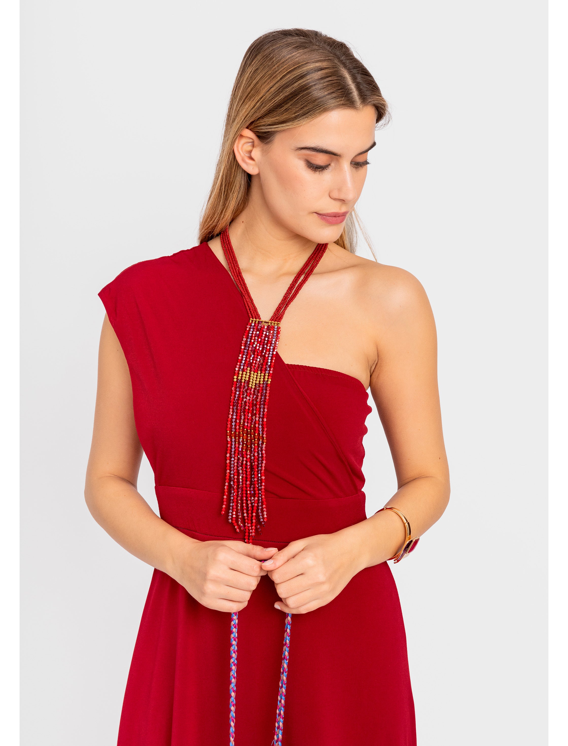 Collar precioso rojo
