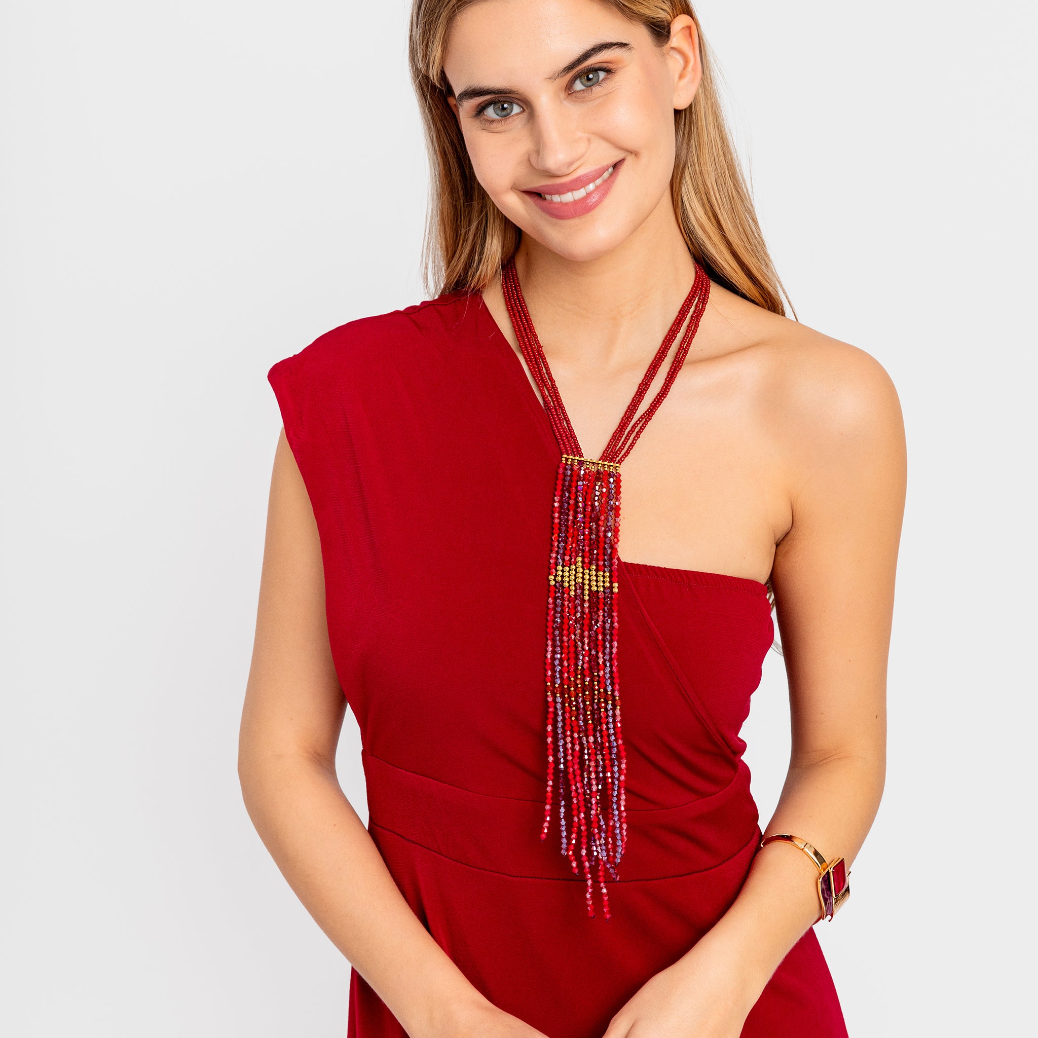 Collar precioso rojo