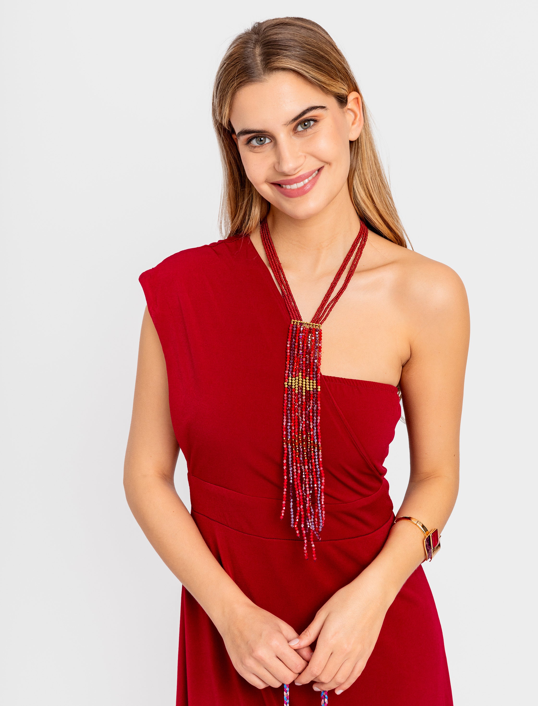 Collar precioso rojo