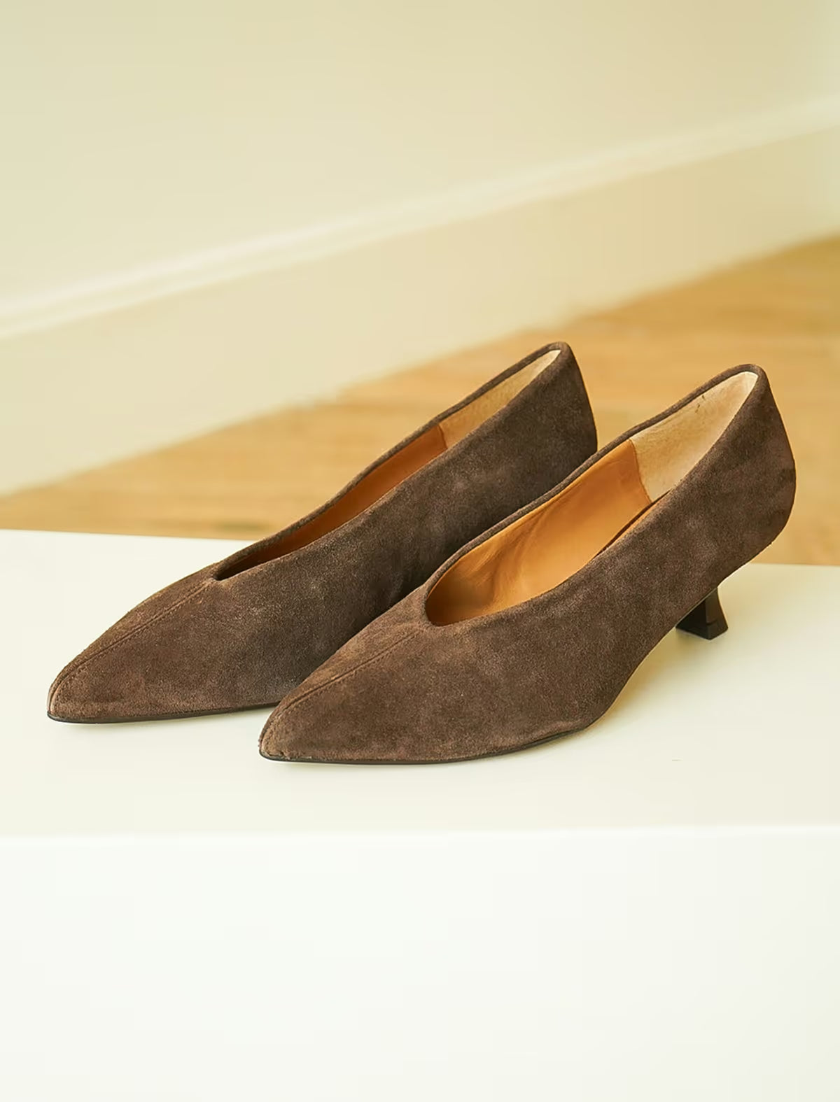 Zapato marrón tacón medio Anna