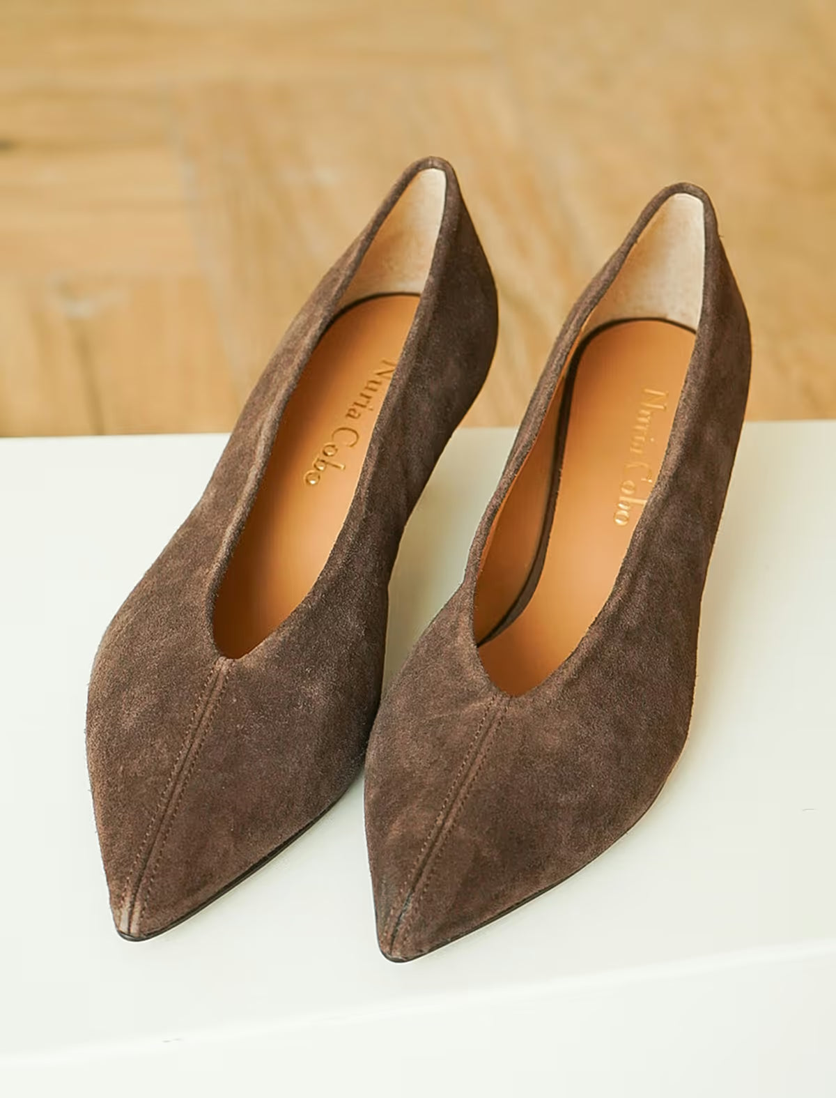 Zapato marrón tacón medio Anna