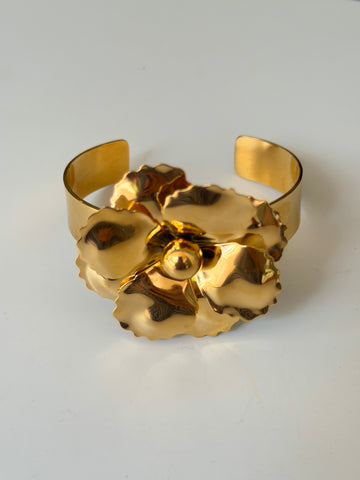 Brazalete Flor dorada chic