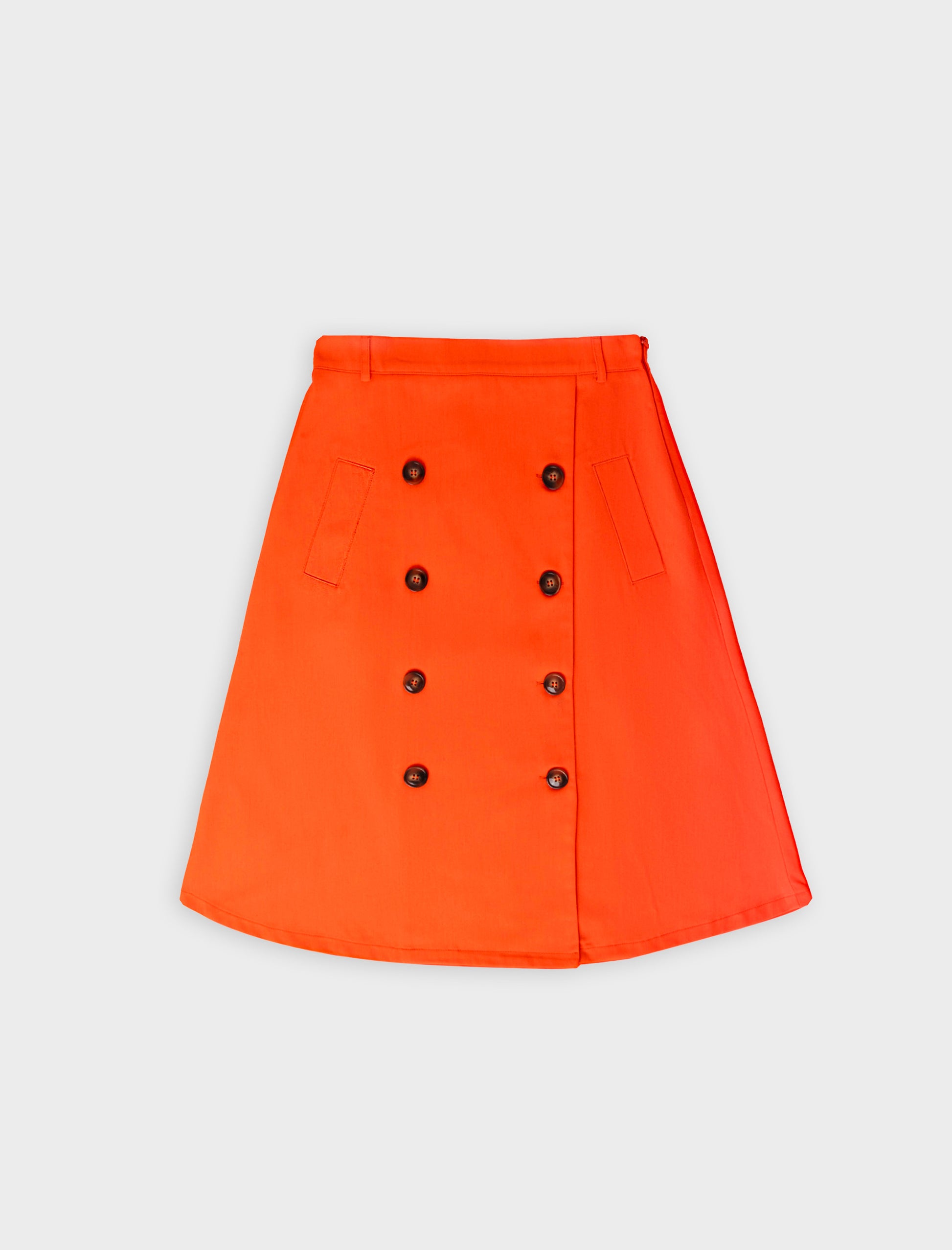 Falda trench midi Perfecta Coral Nuria Cobo