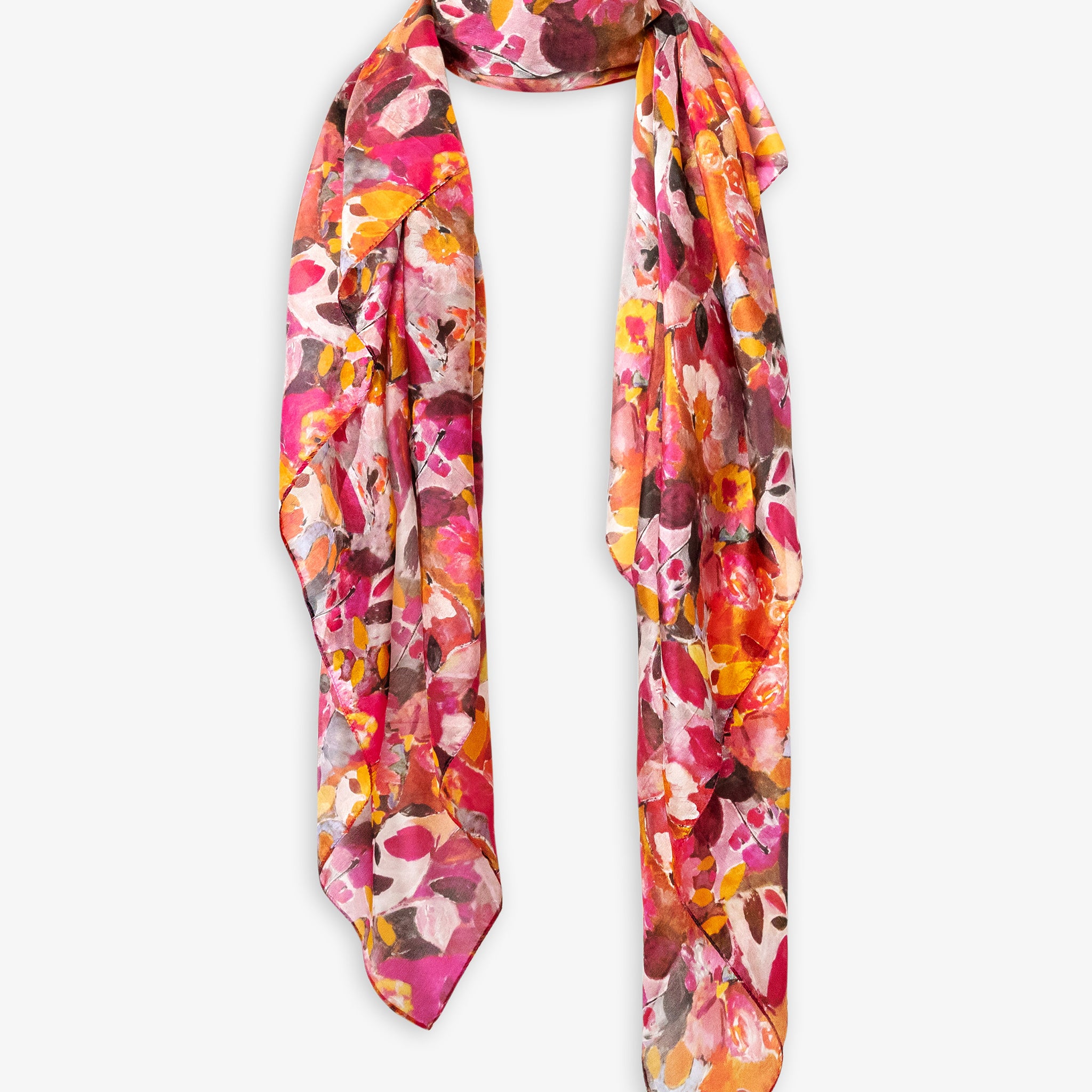 Pañuelo de seda floral