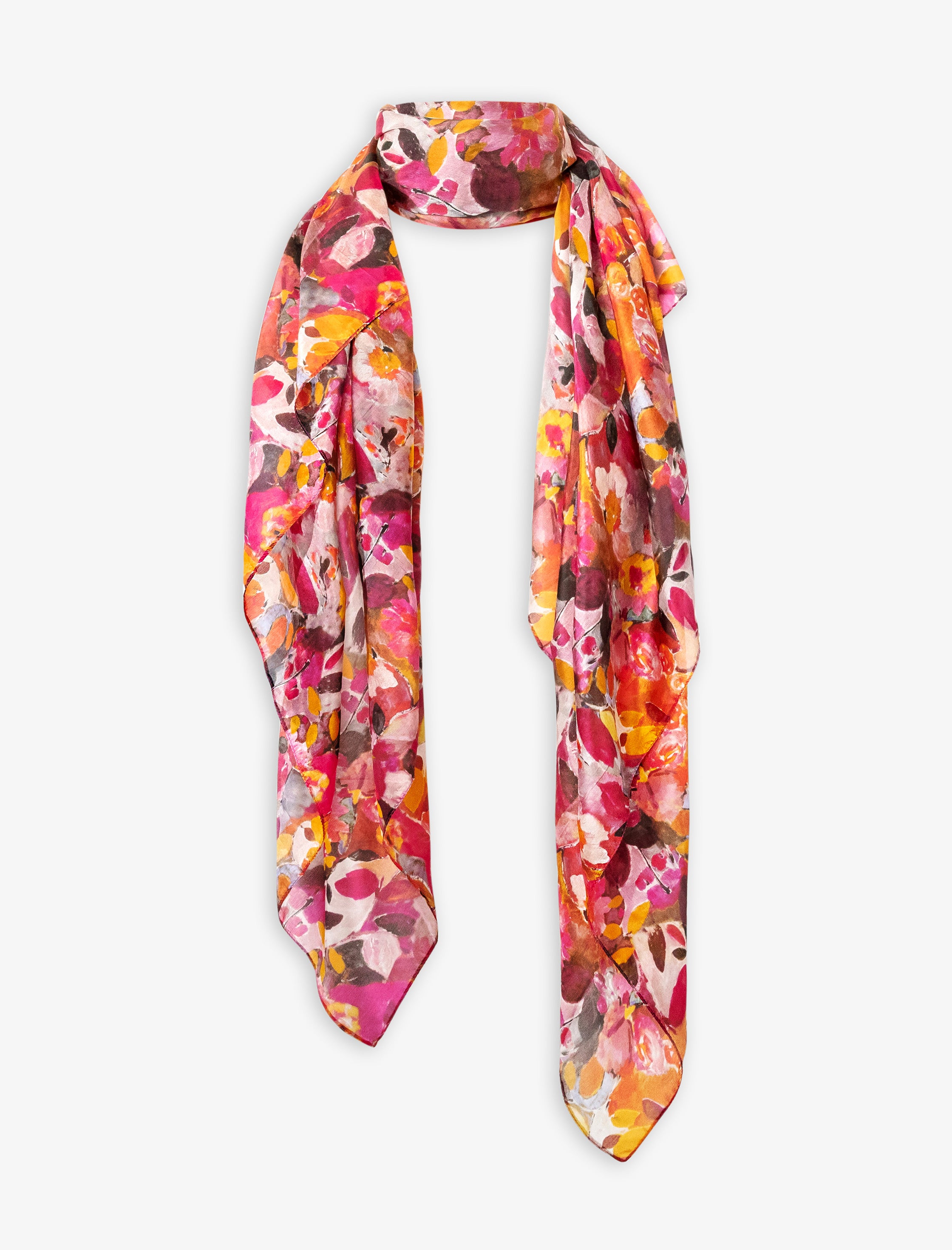 Pañuelo de seda floral