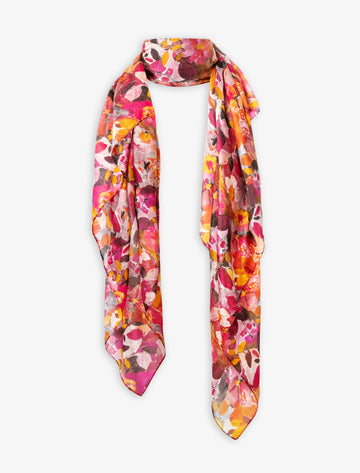 Pañuelo de seda floral