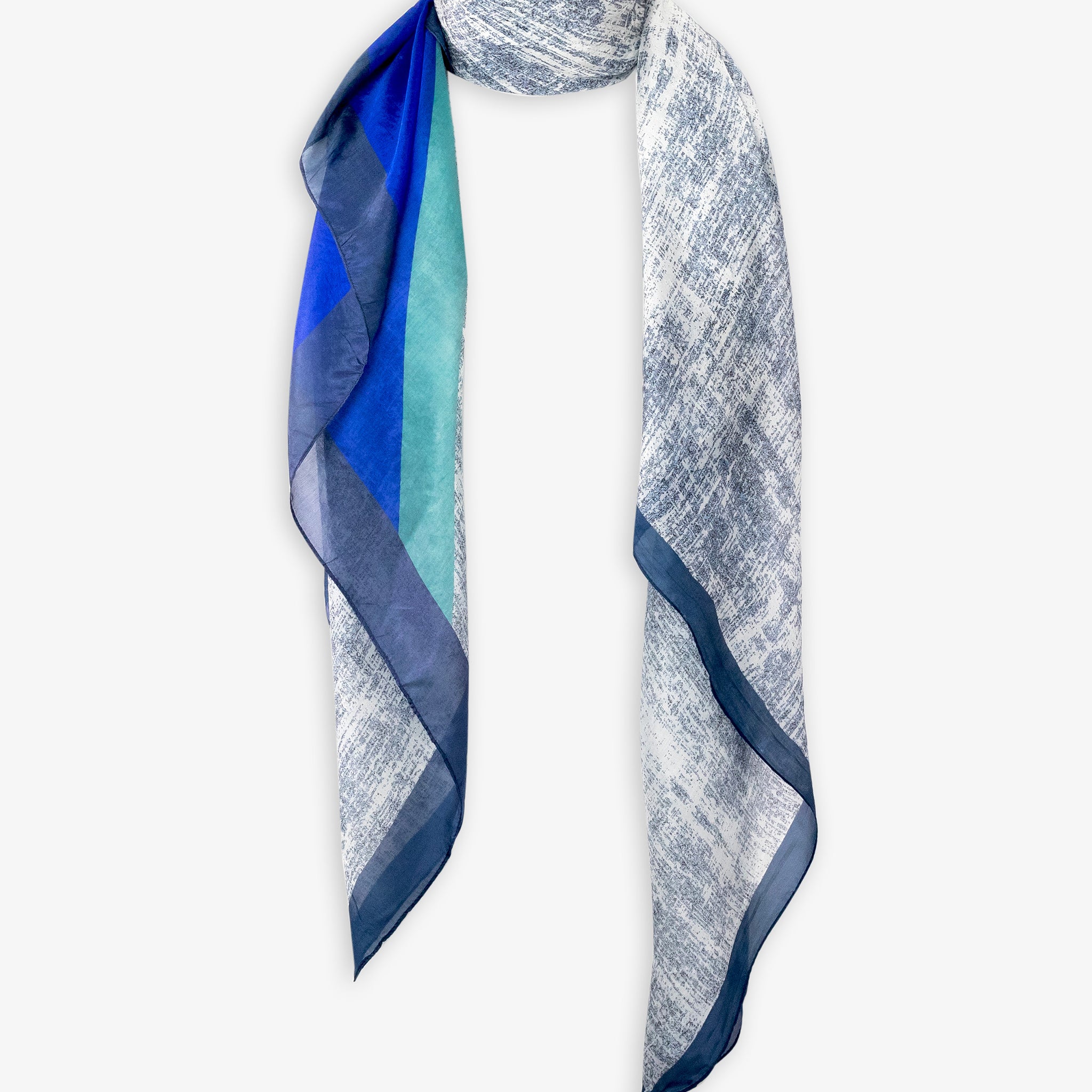 Pañuelo de seda Gialio azul