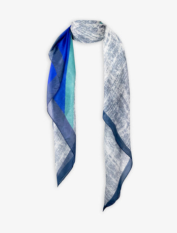 Pañuelo de seda Gialio azul