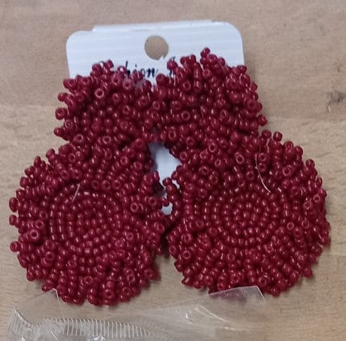 Pendientes circulo burdeos