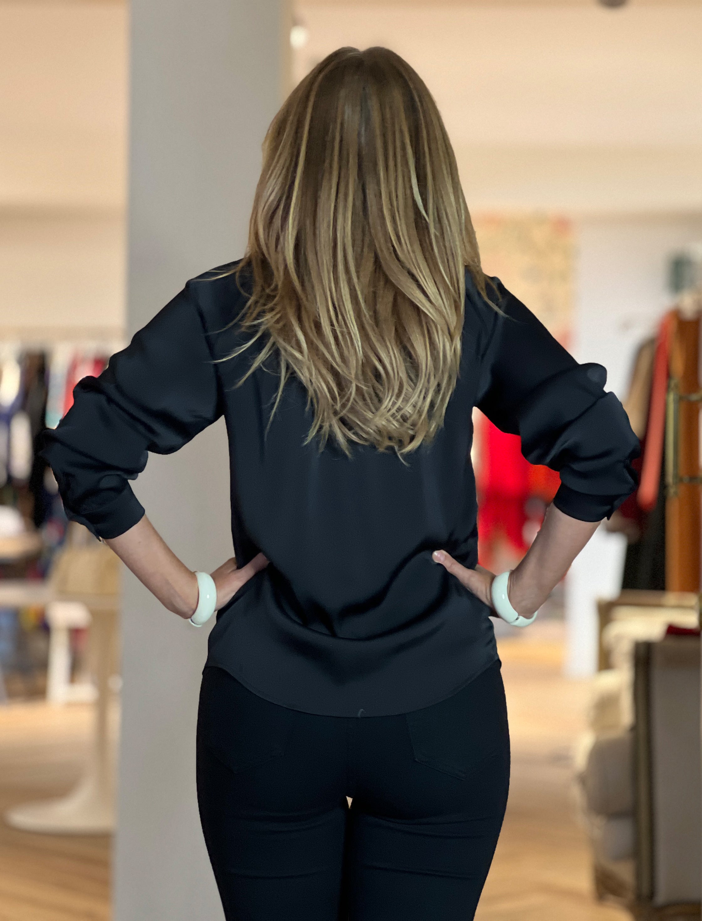 Camisa fluida Nuria negra