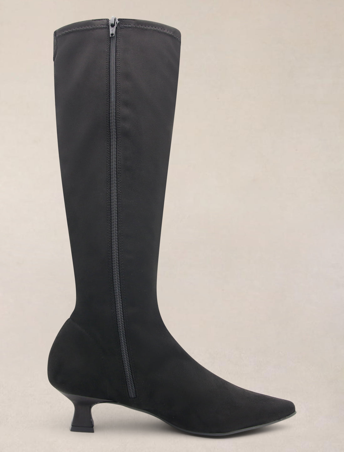 Bota alta de licra Negro