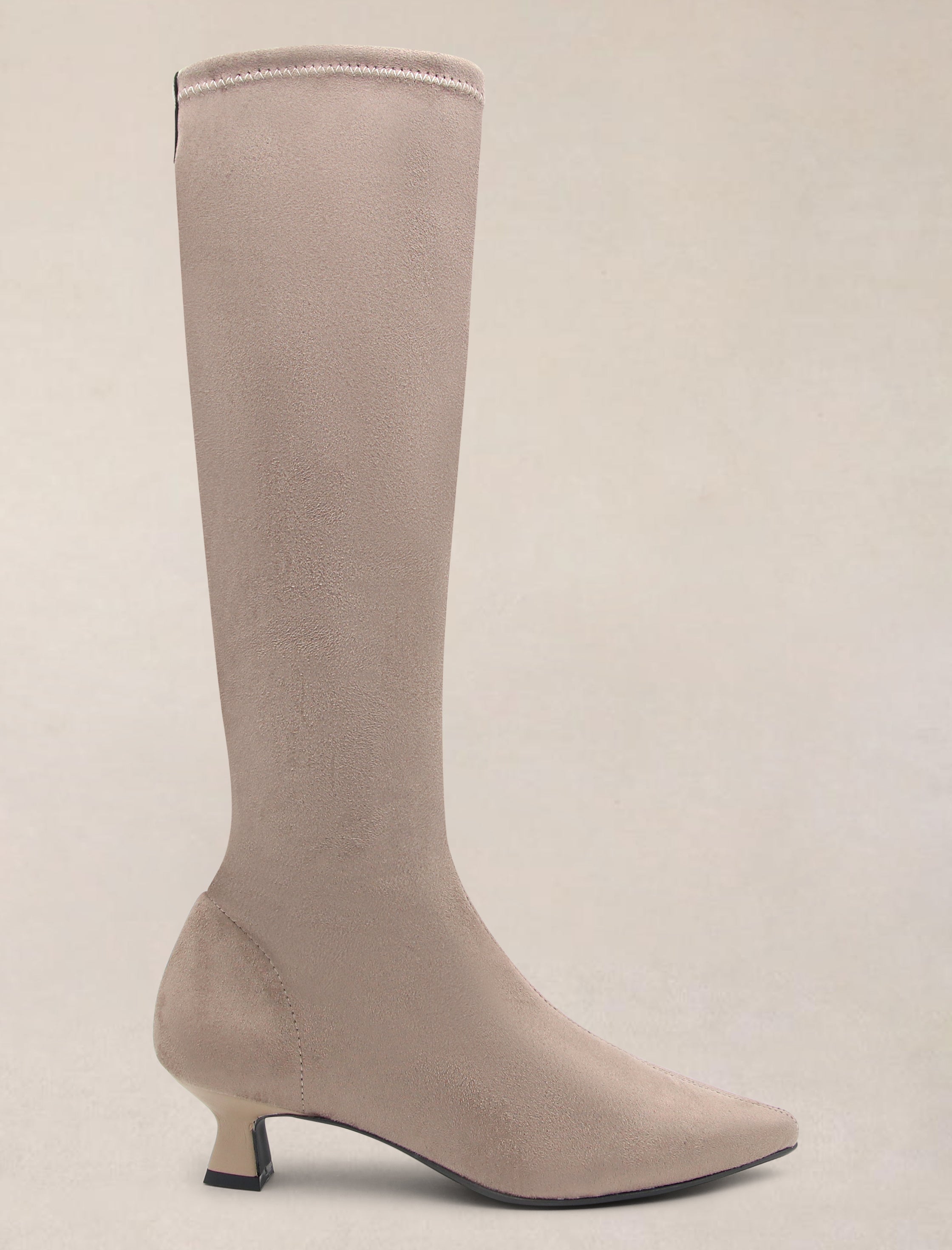 Bota alta de licra Camel